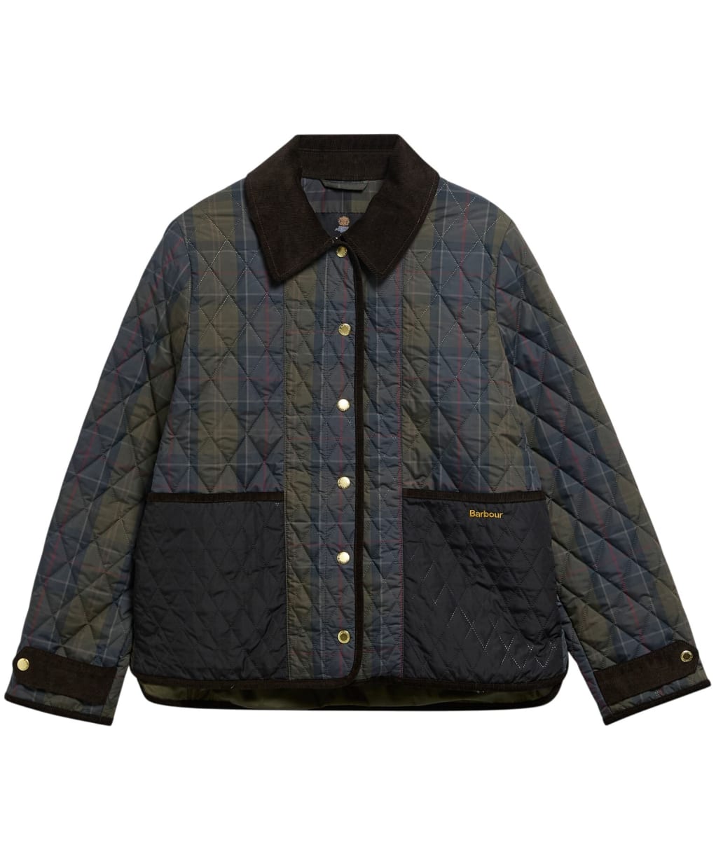 Women's Barbour Ainsdale Checked Quilted Jacket - Shadow Classic Tartan