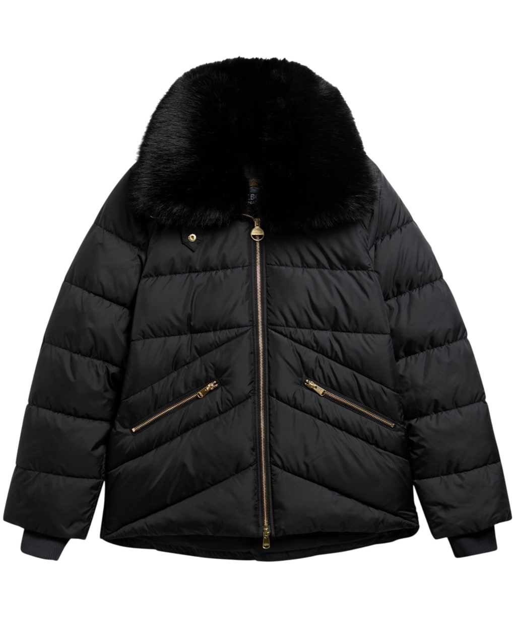 Women's Barbour International Cyrus Puffer Jacket - Black