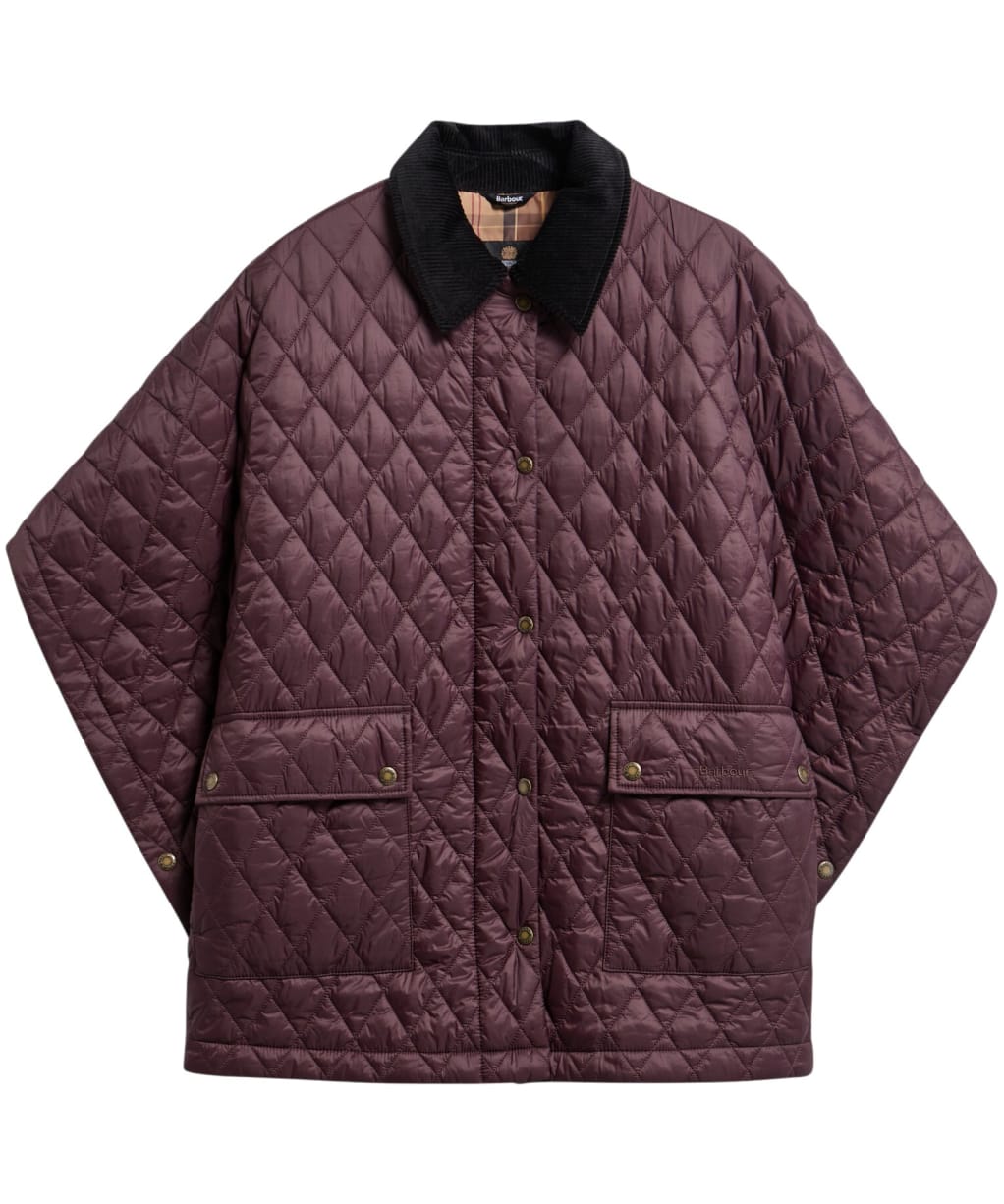 Women's Barbour Mildred Quilted Cape - Fig / Muted
