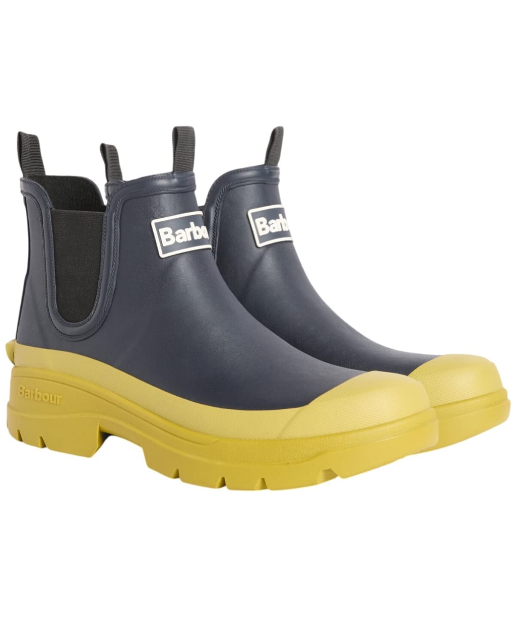 Women's Barbour Nimbus Chelsea Wellingtons - NAVY/CHARTRUSSE