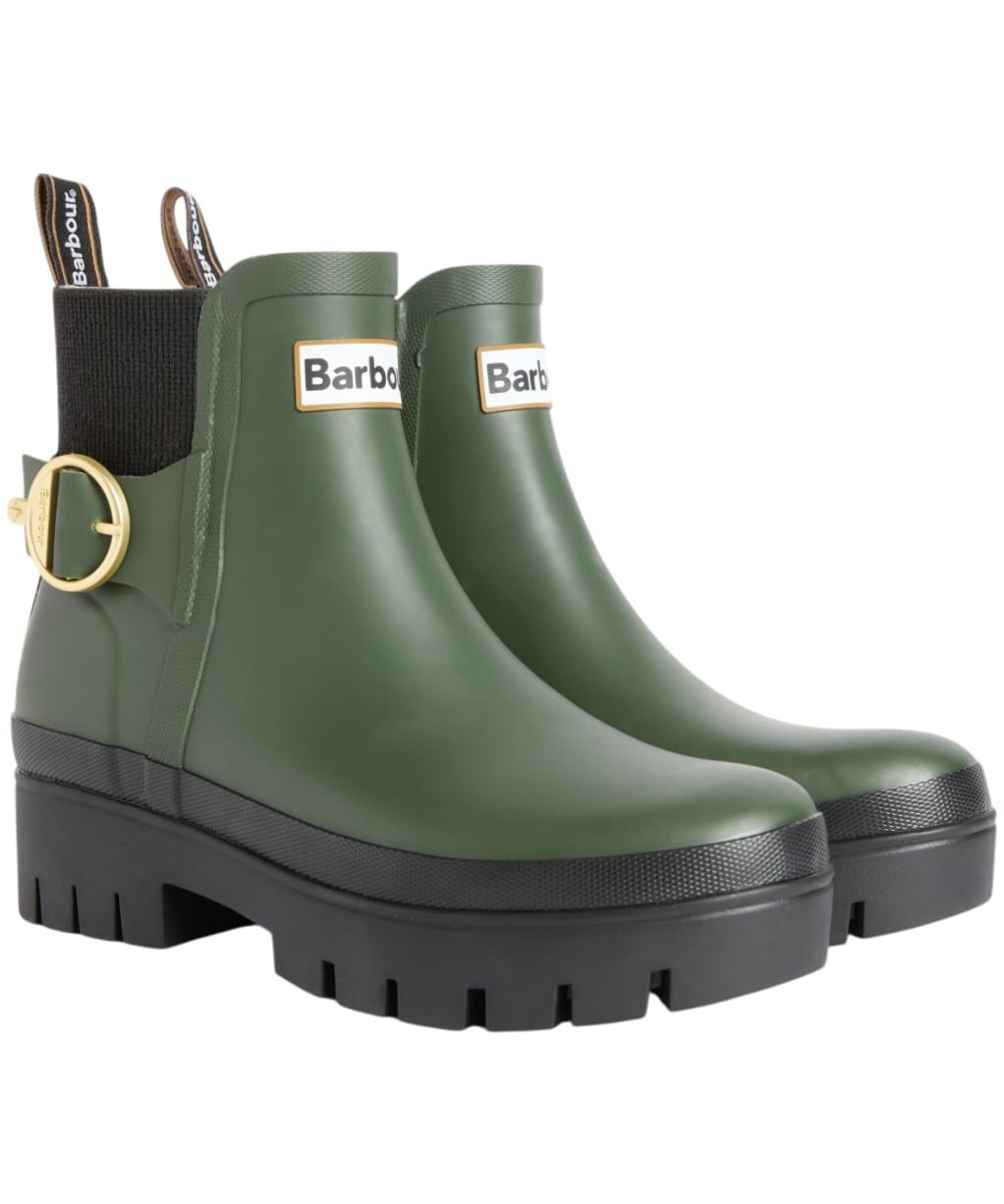 Women's Barbour Hepburn Ankle Welly - Olive / Black