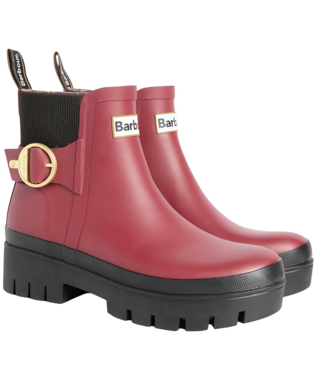 Women's Barbour Hepburn Ankle Welly - Cranberry Red