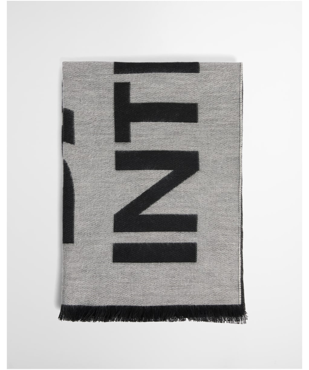 Women's Barbour International Milla Logo Scarf - Moonbeam / Black