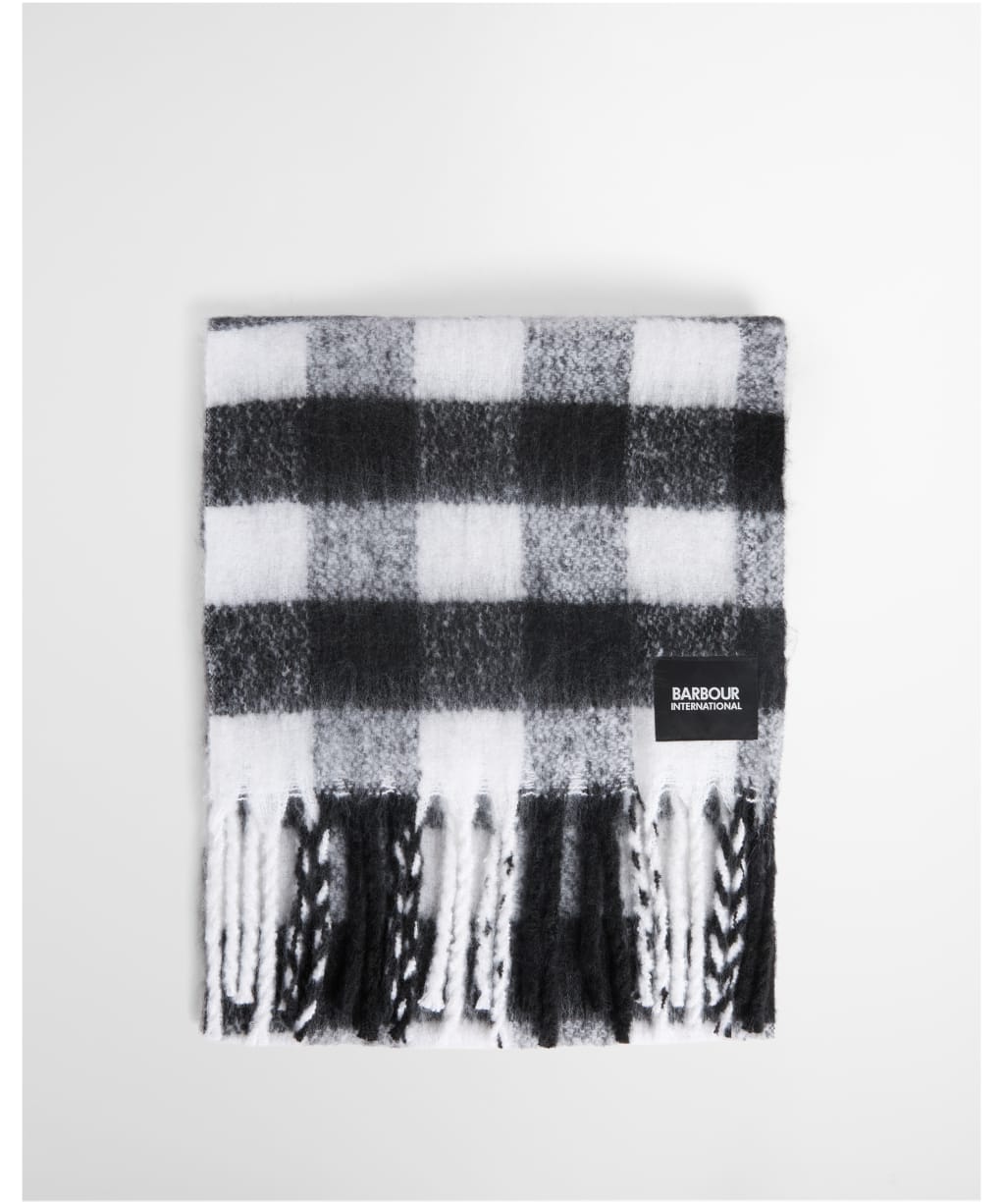 Women's Barbour International Branton Scarf - Black / White Gingham