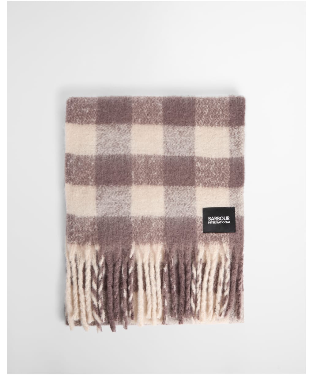 Women's Barbour International Branton Scarf - Truffle Gingham