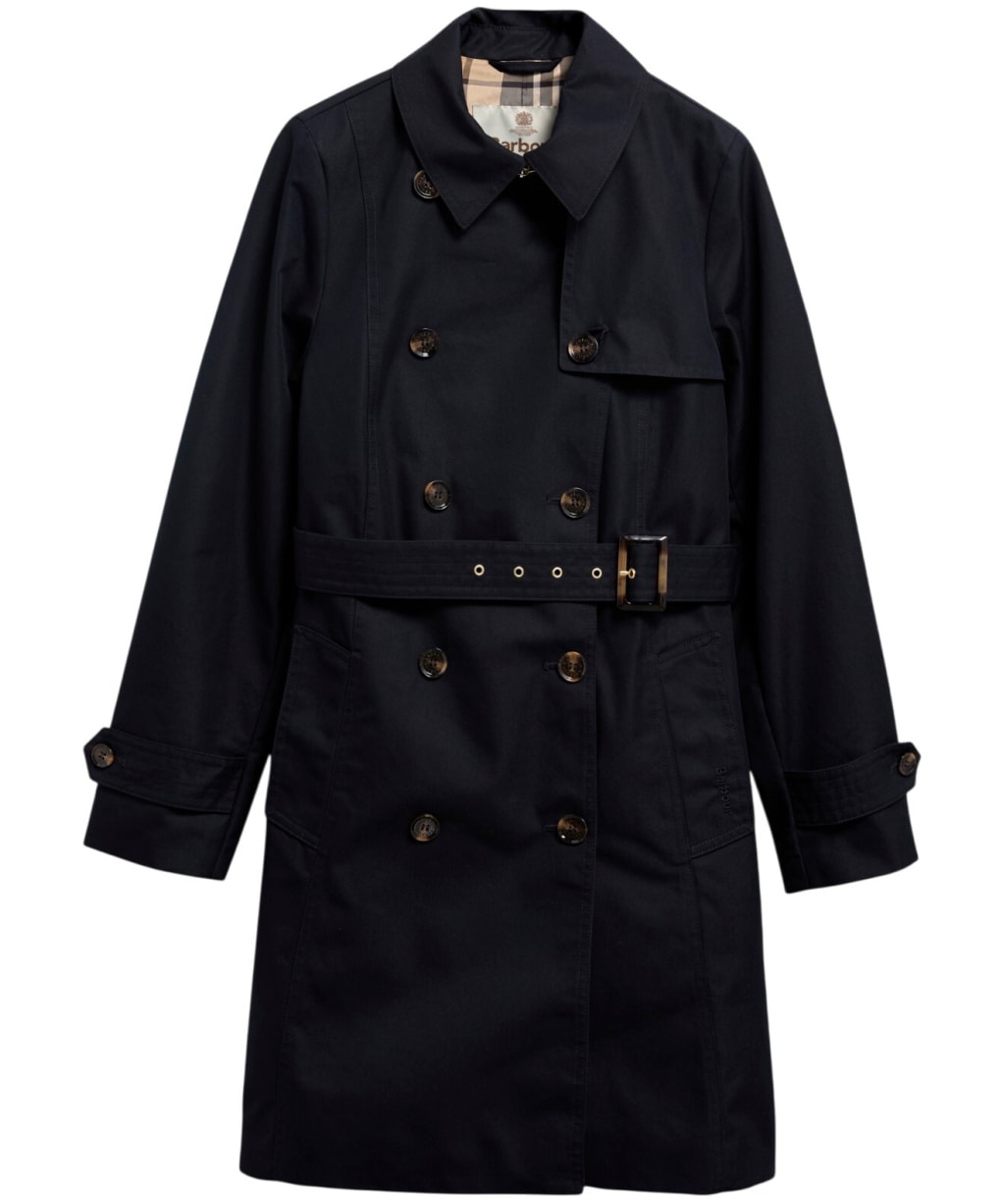 Women's Barbour Short Greta Showerproof Jacket - Dark Navy / Birchwood