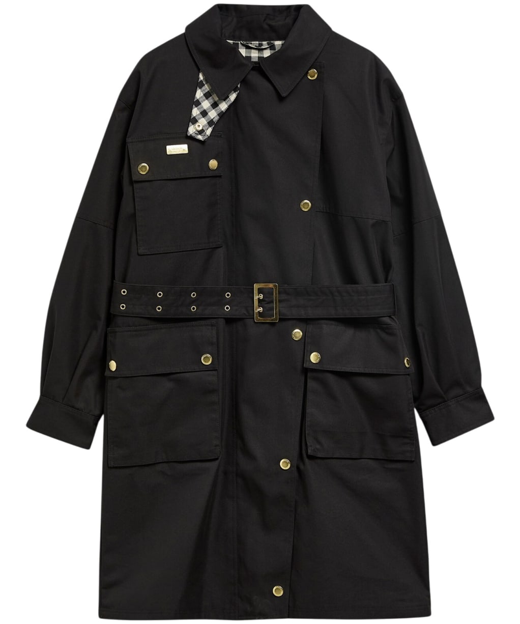 Women's Barbour International Gea Showerproof Jacket - Black / Northumberland Check