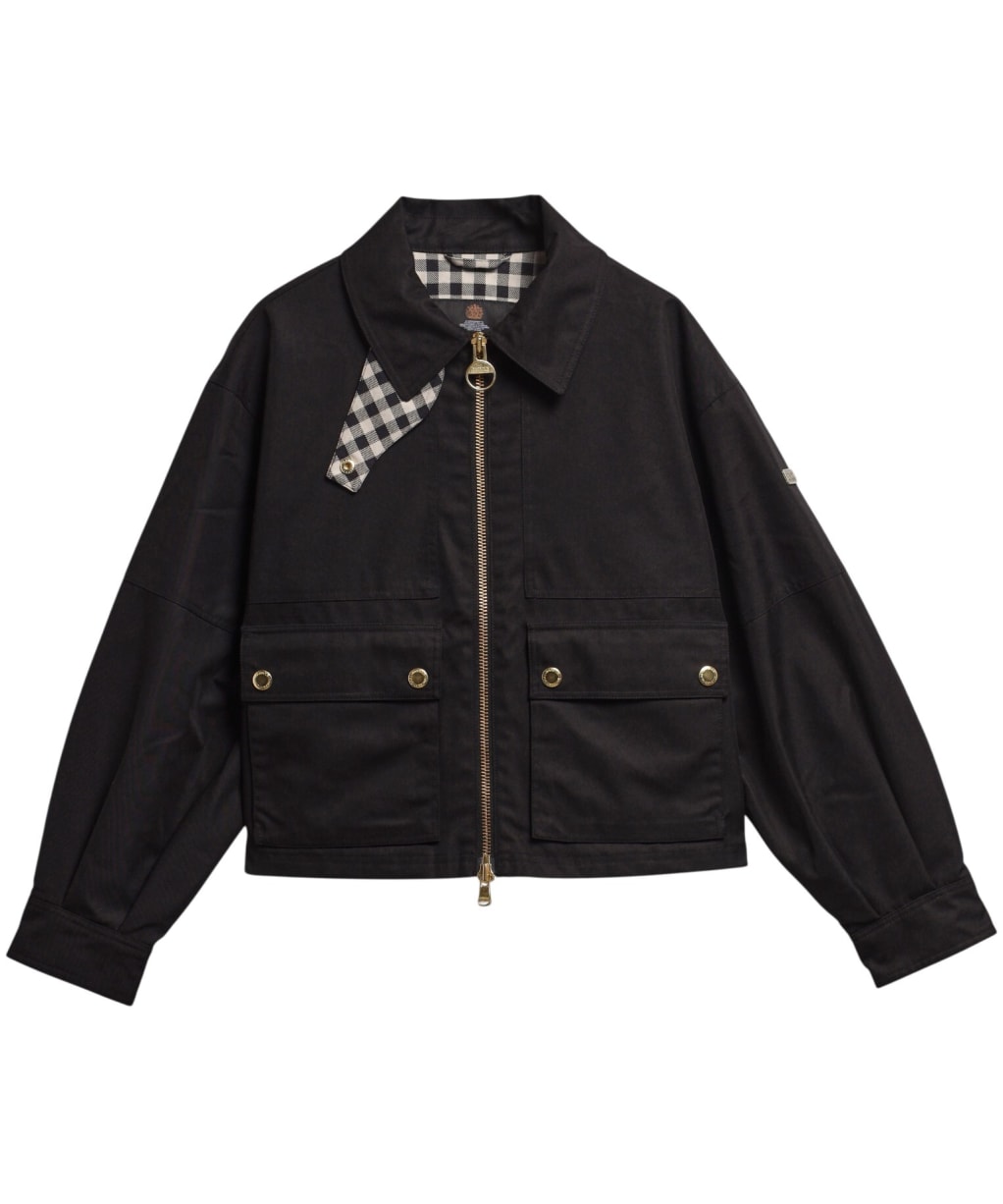 Women's Barbour International Gabriette Showerproof Jacket - Black