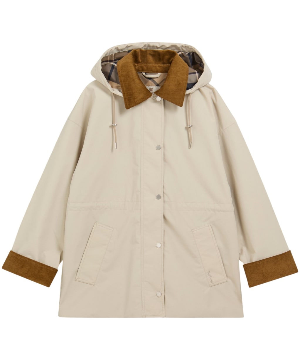 Women's Barbour Evelyn Showerproof Jacket - Mist / Birchwood Dress