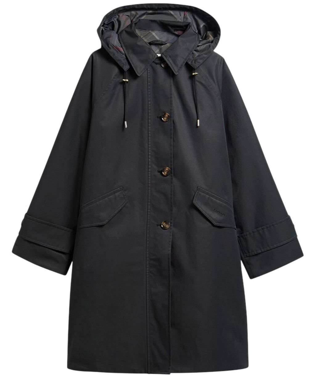 Women's Barbour Harleigh Waterproof Jacket - Black / Shadow Classic