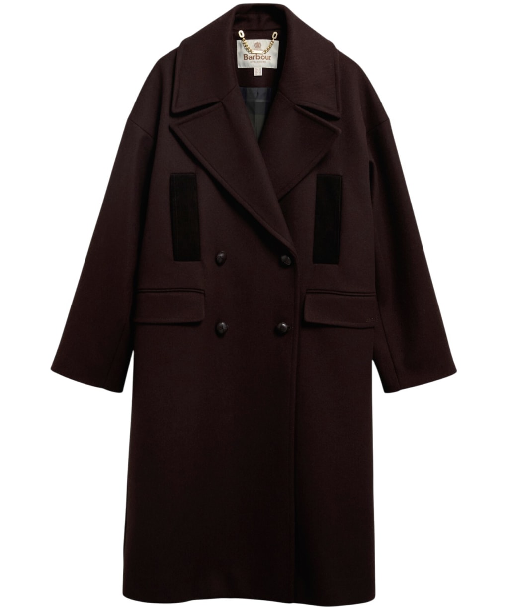 Women's Barbour Vivian Wool Coat - Rustic / Shadow