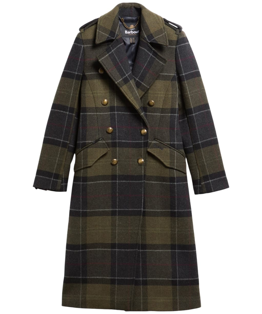 Women's Barbour Cottesmore Checked Wool Coat - Shadow Classic Tartan
