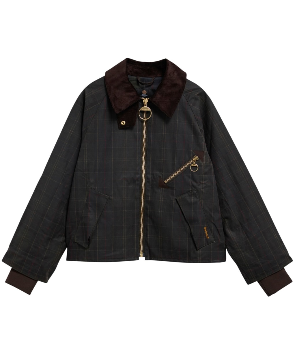 Women's Barbour Arlene Checked Waxed Jacket - Classic / Shadow Classic
