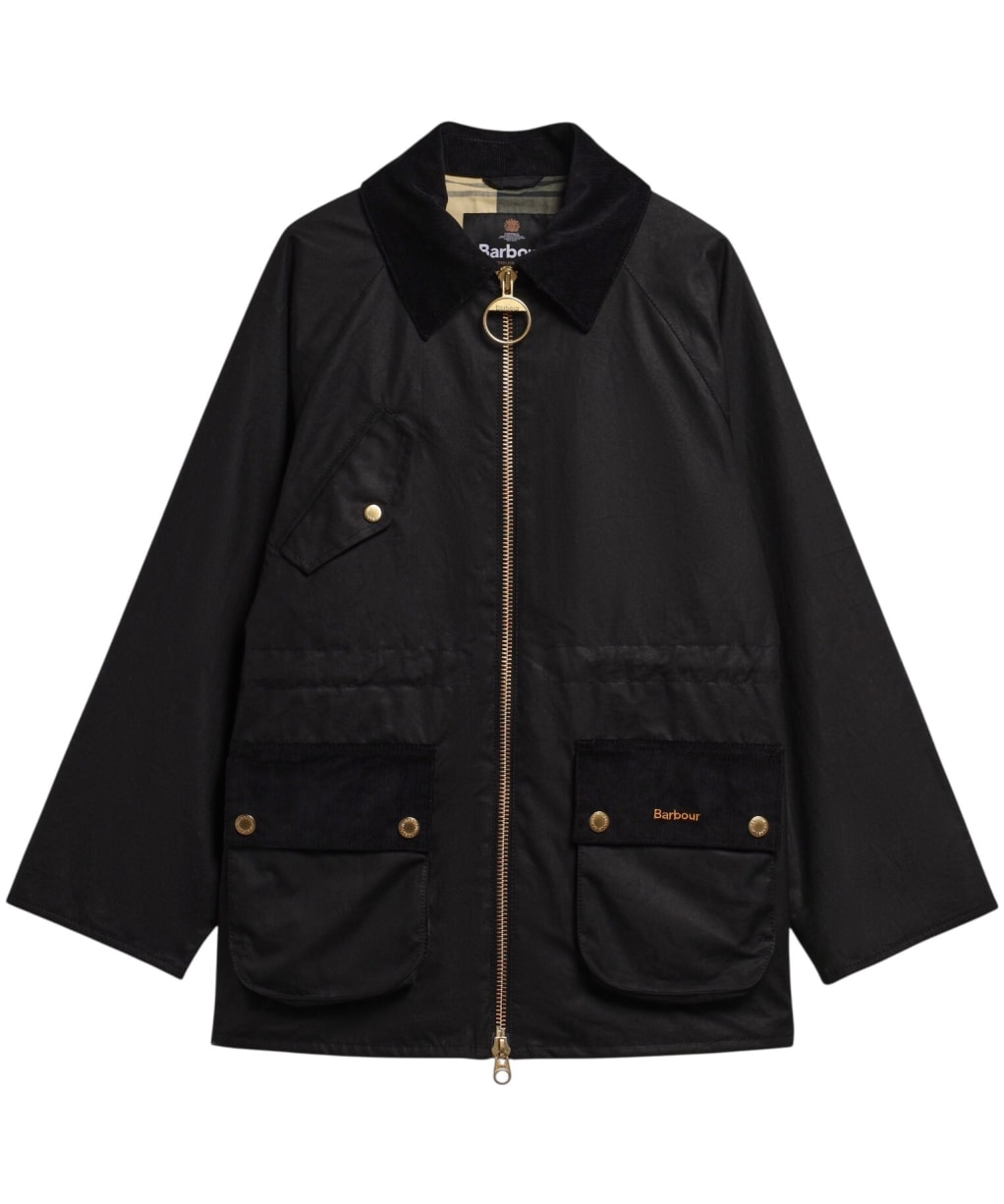 Women's Barbour Treeton Waxed Jacket - Black / Ancient 