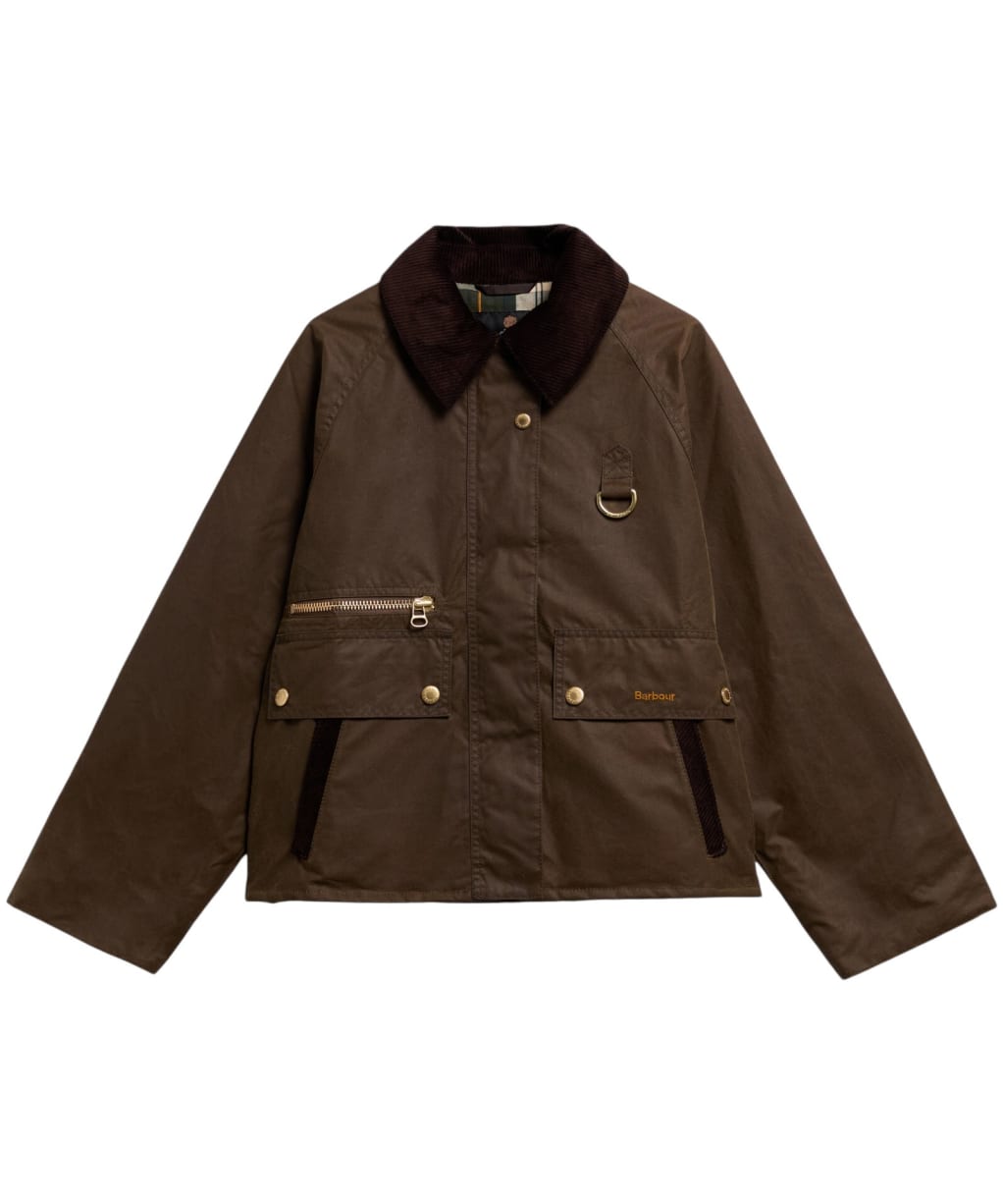 Women's Barbour Cottingham Waxed Jacket - Beech / Ancient Tartan