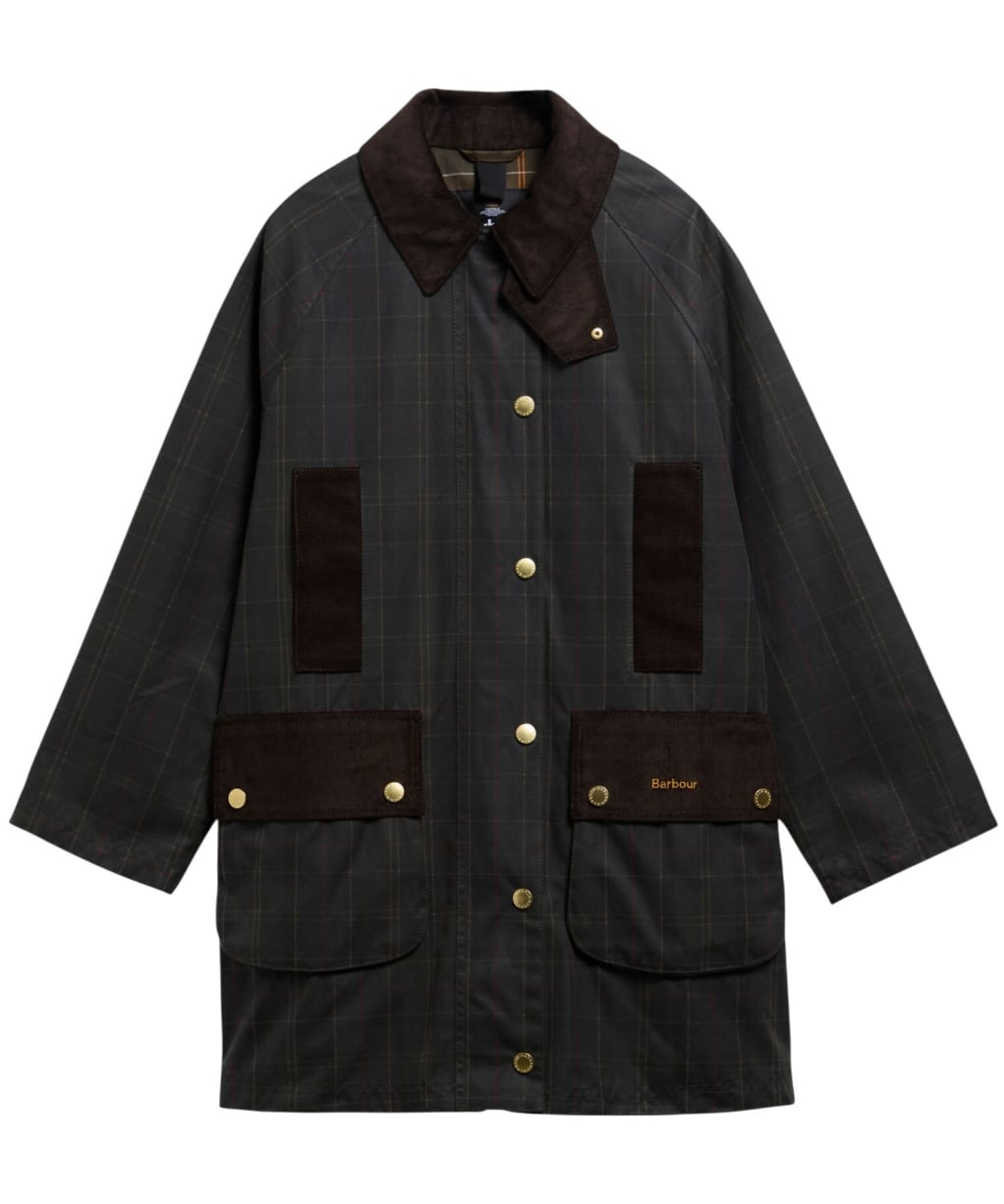 Women's Barbour Tartan Reimagined Icons Tartan Modern Beaufort Waxed Jacket - CLASSIC TARTAN/O