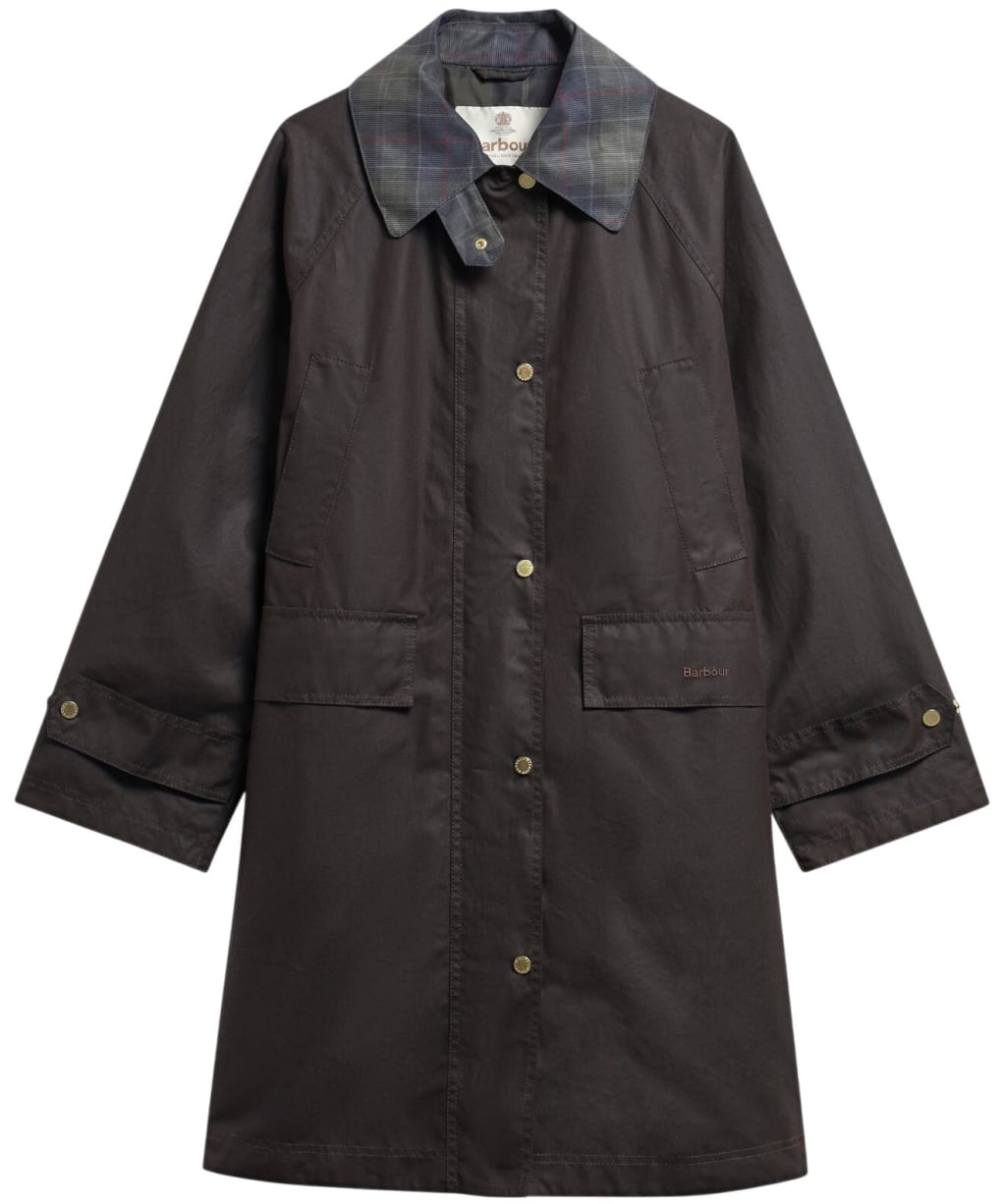 Women's Barbour Agatha Waxed Jacket - Rustic / Shadow Check