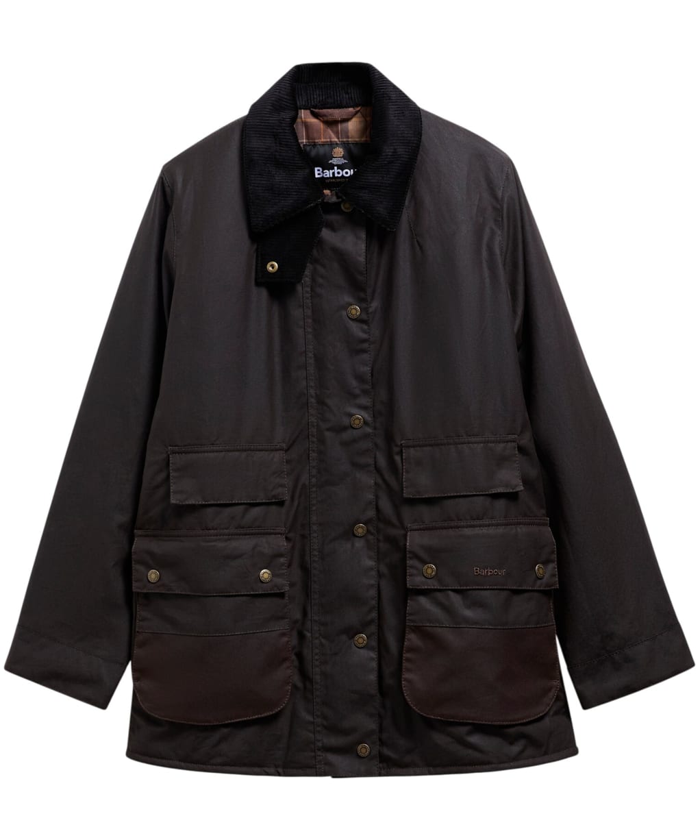 Women's Barbour Modern Border Waxed Jacket - Rustic / Muted