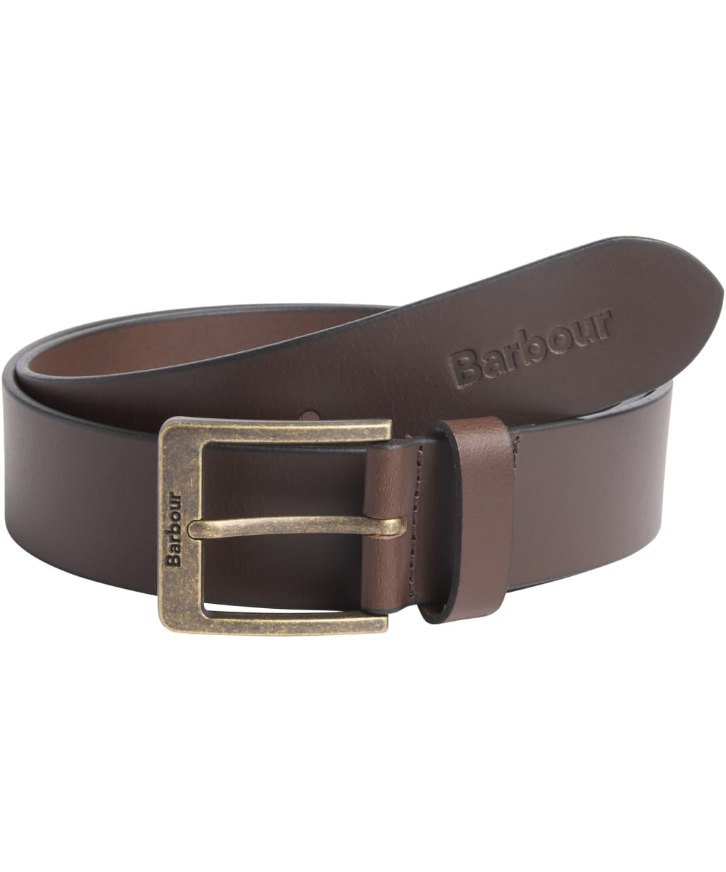 Men's Barbour Ayre Leather Belt - Brown