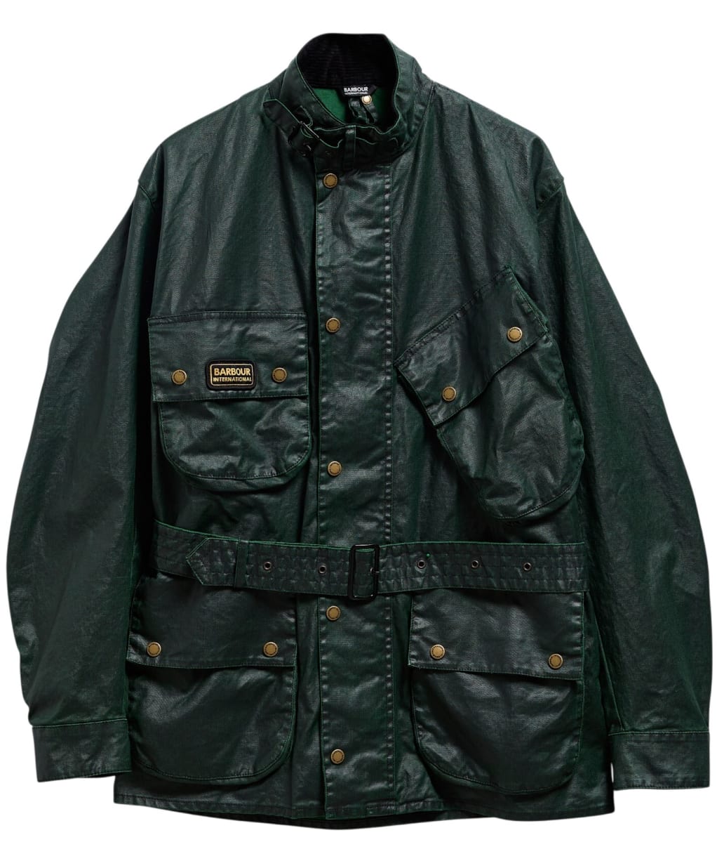 Men's Barbour International Distressed 90th Anniversary A7 Casual Jacket - Green