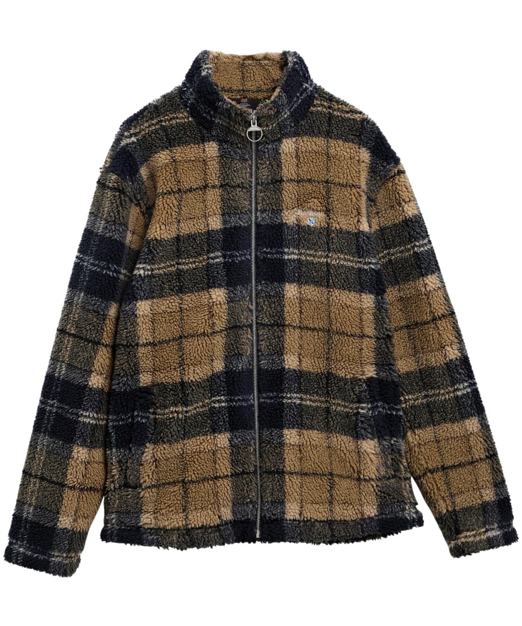 Men's Barbour Tartan Zip Through Fleece Jacket - Birchwood Dress Tartan
