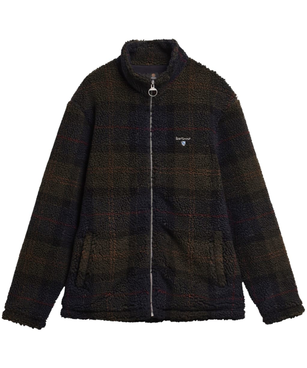 Men's Barbour Tartan Zip Through Fleece Jacket - Shadow Classic Tartan