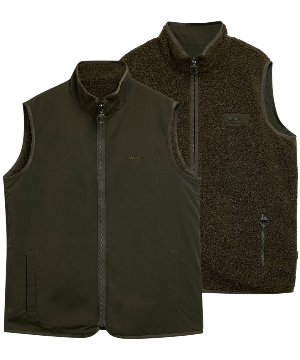 Men's Barbour Reversible Fleece Gilet - Sage