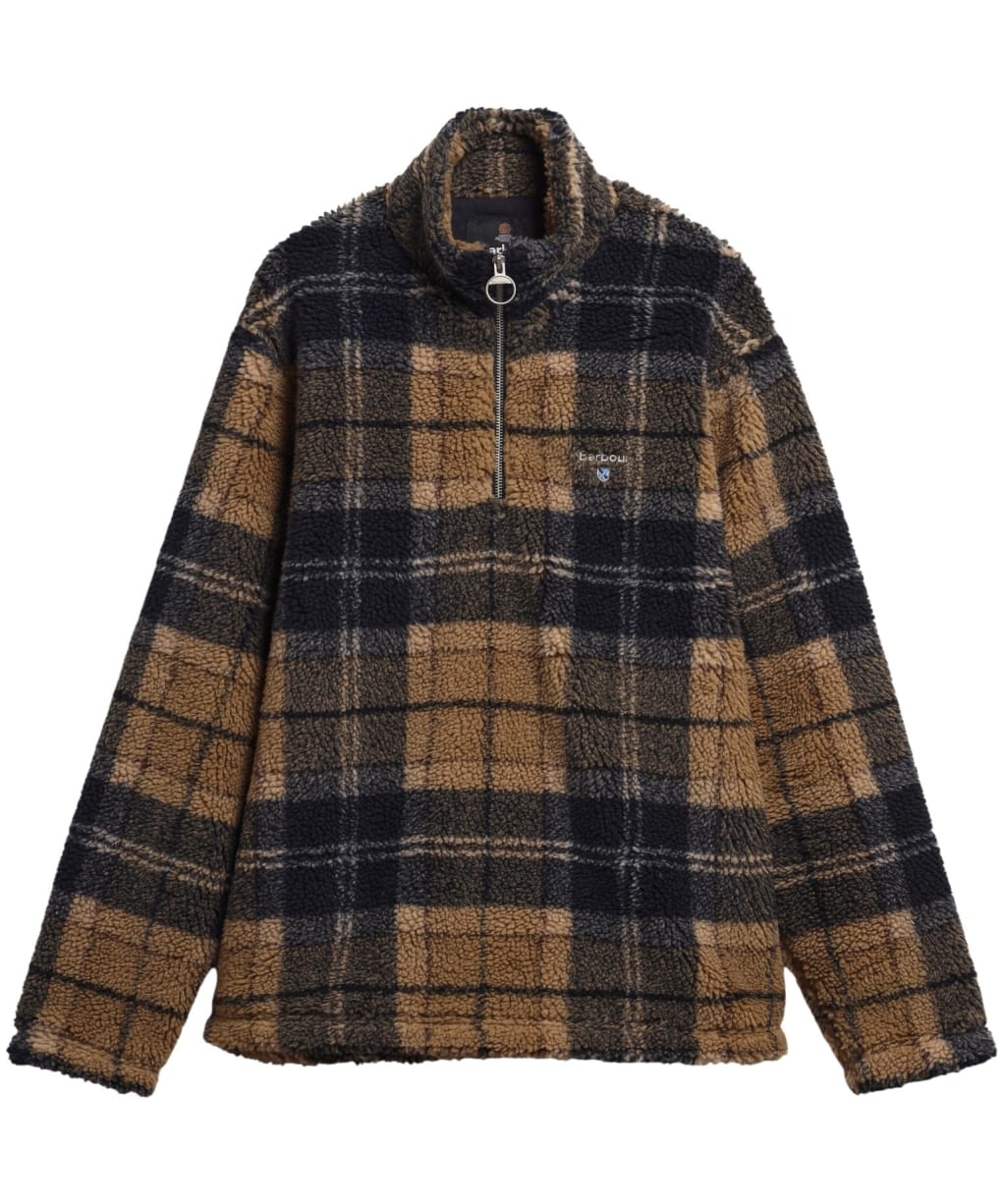 Men's Barbour Tartan Fleece Half Zip - Birchwood Dress Tartan