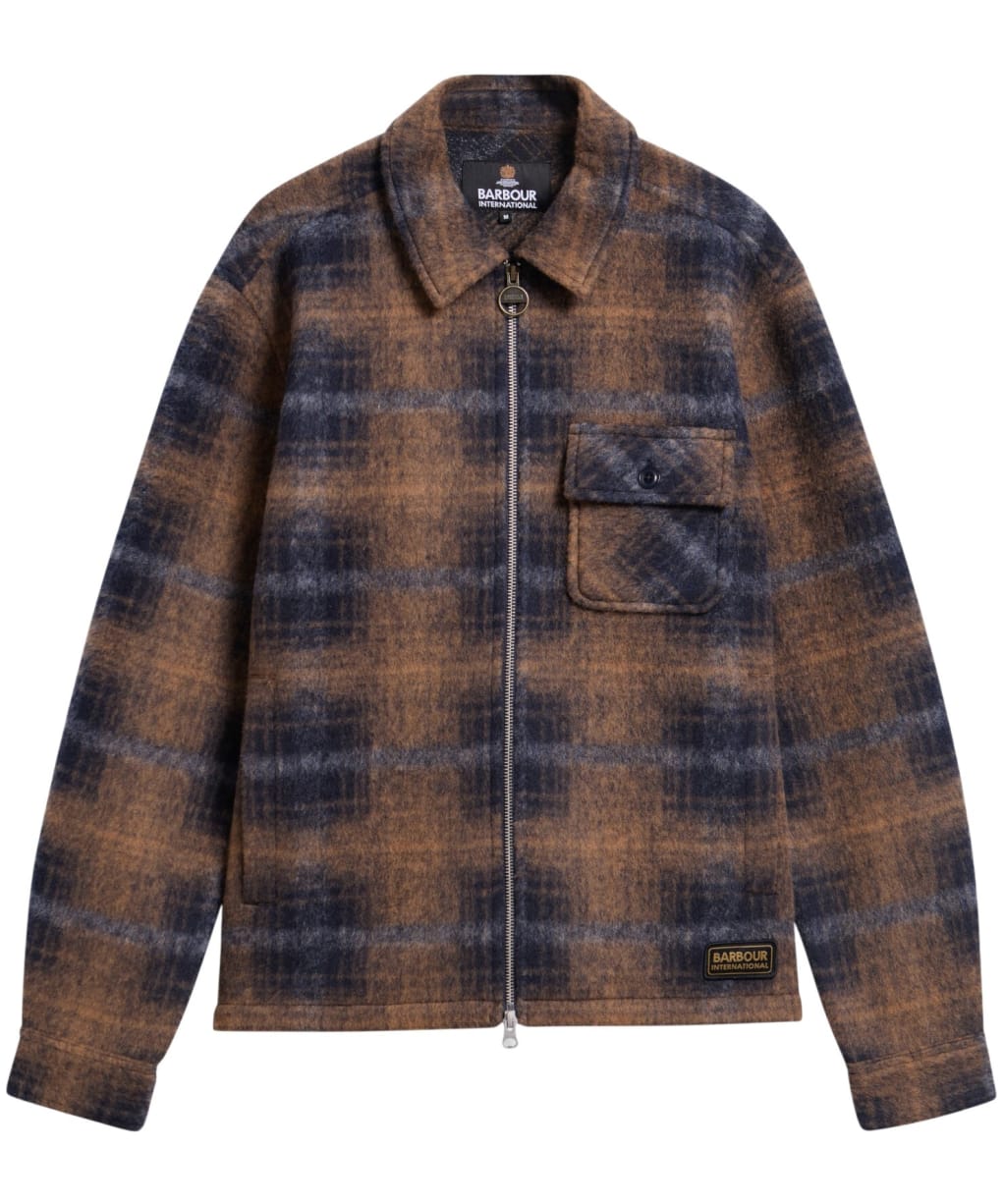 Men's Barbour International Oswald Fleece Overshirt - Navy