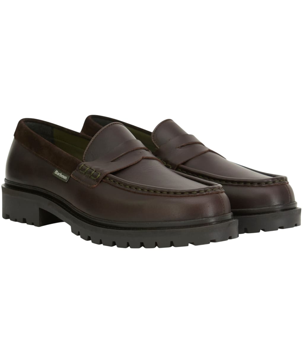 Men's Barbour Croxton Loafers - Dark Brown