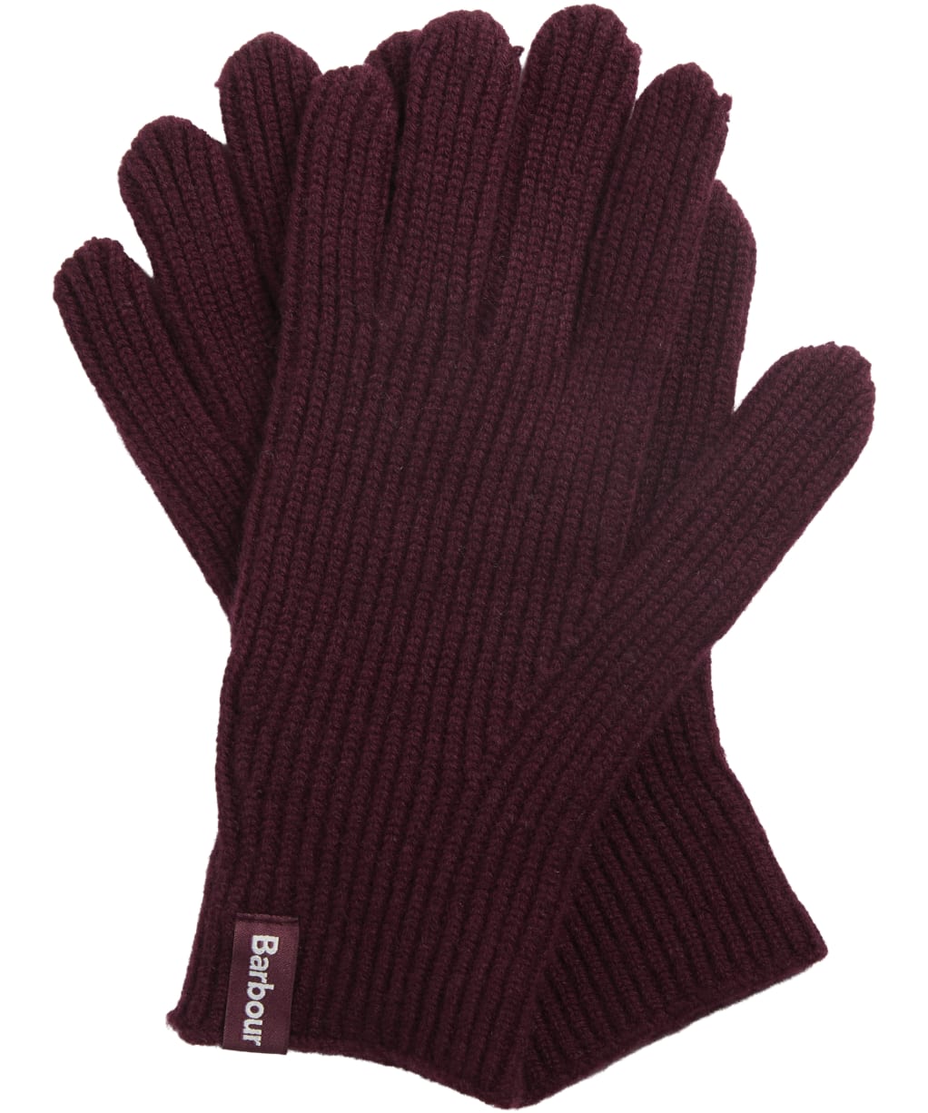 Men's Barbour Danforth Knitted Gloves - Wine