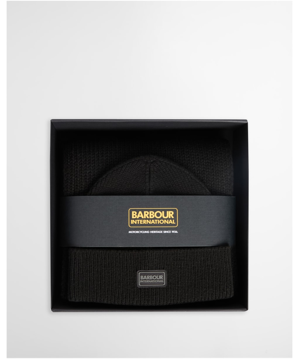 Men's Barbour International Sweeper Legacy Beanie Set - Black 2