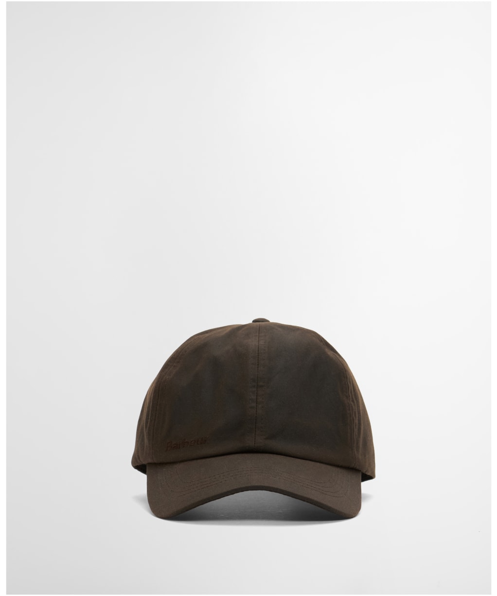 Men's Barbour Waxed Sports Cap - Dark Brown