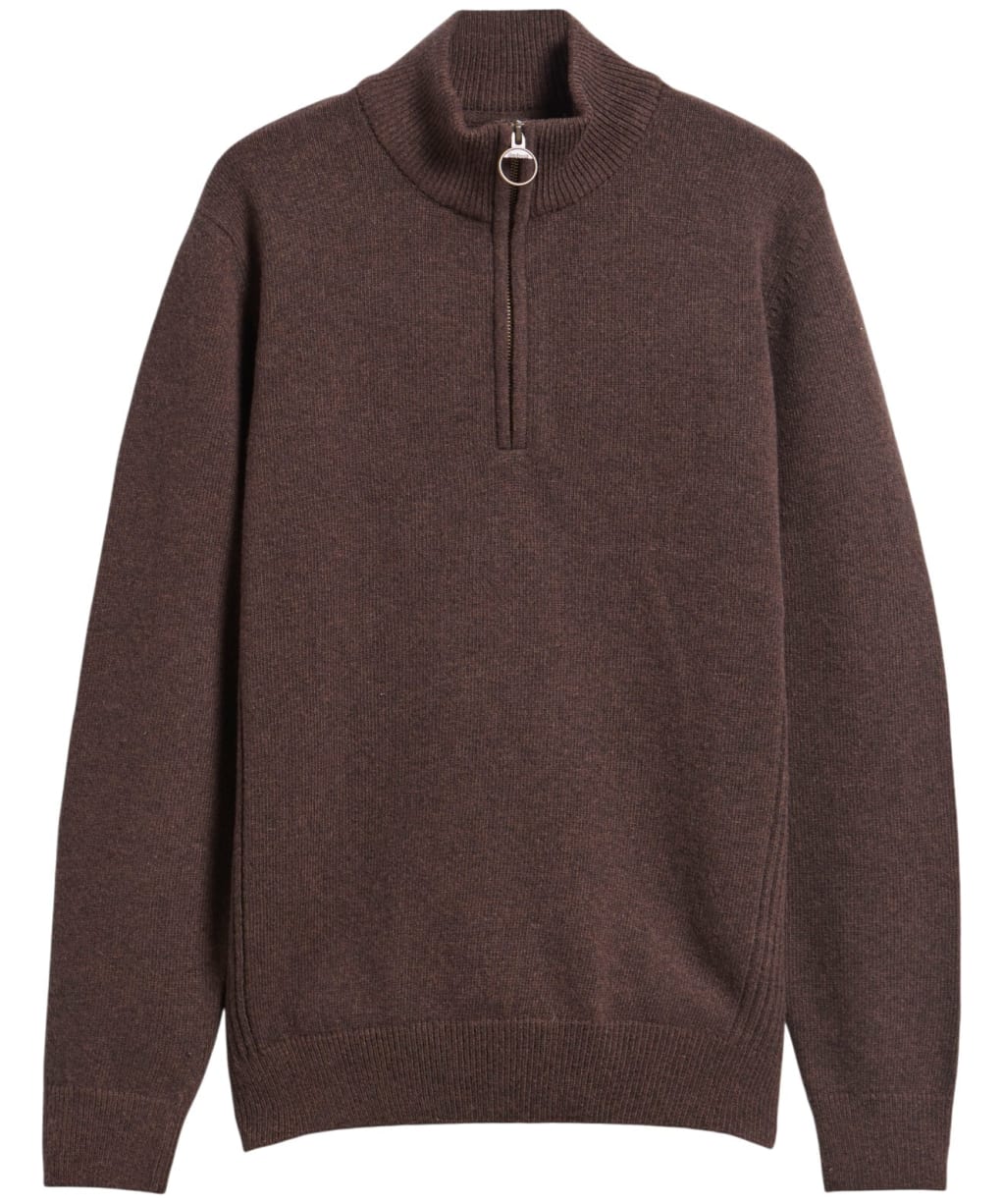 Men's Barbour Holden Half Zip Sweater - Dark Oak