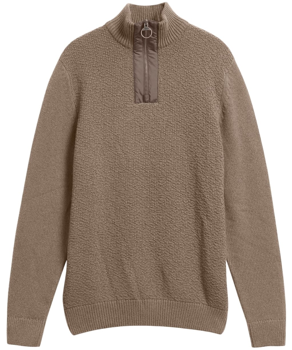 Men's Barbour Danforth Textured Half-Zip Sweater - Mushroom