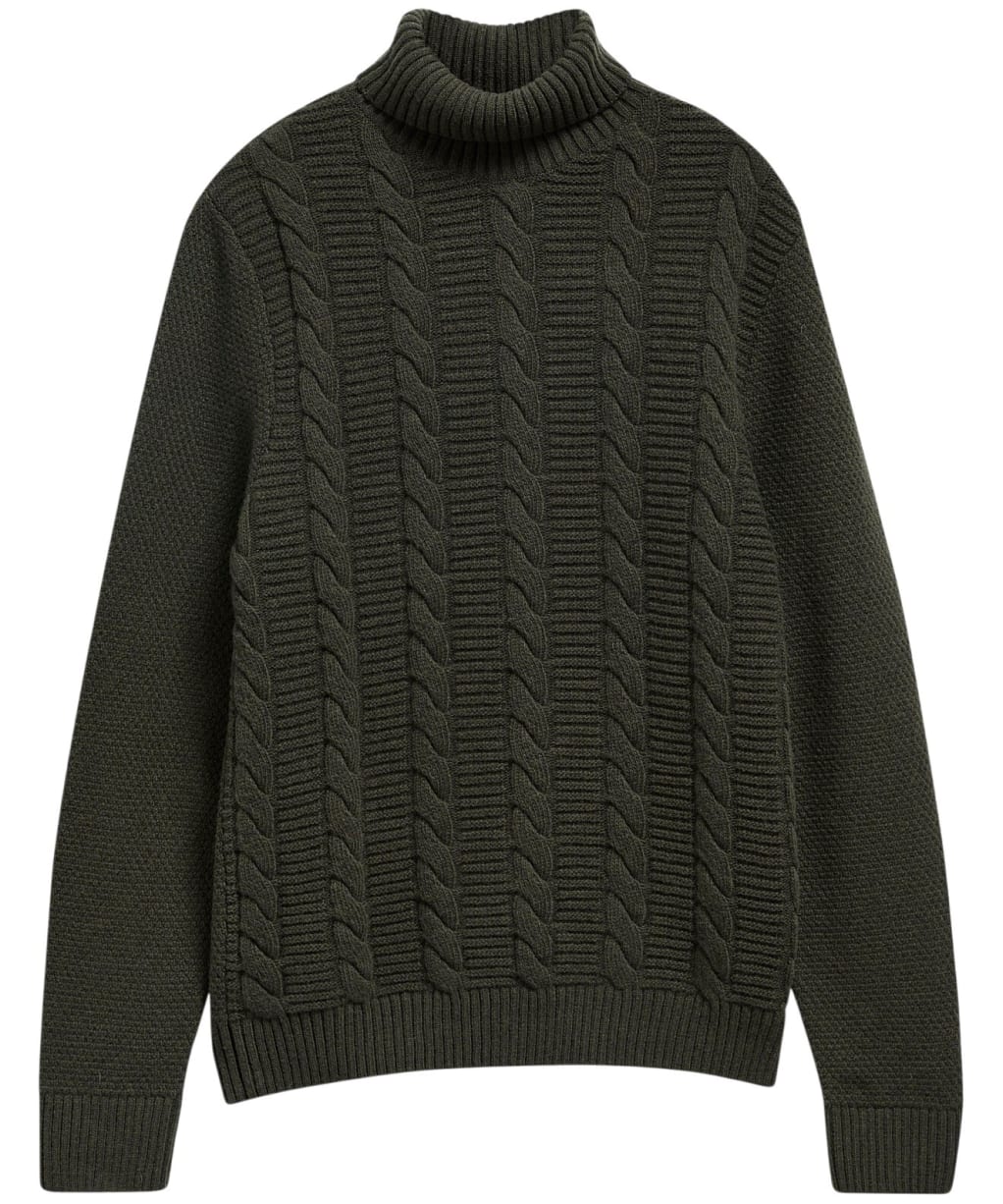 Men's Barbour Staplecross Roll Neck Sweater - Seaweed