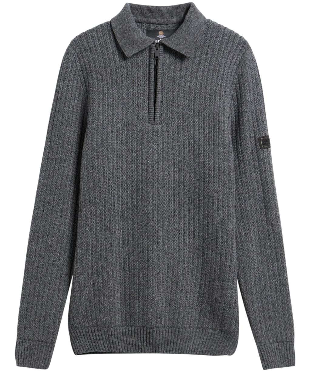 Men's Barbour International Oxham Half Zip Jumper - Asphalt
