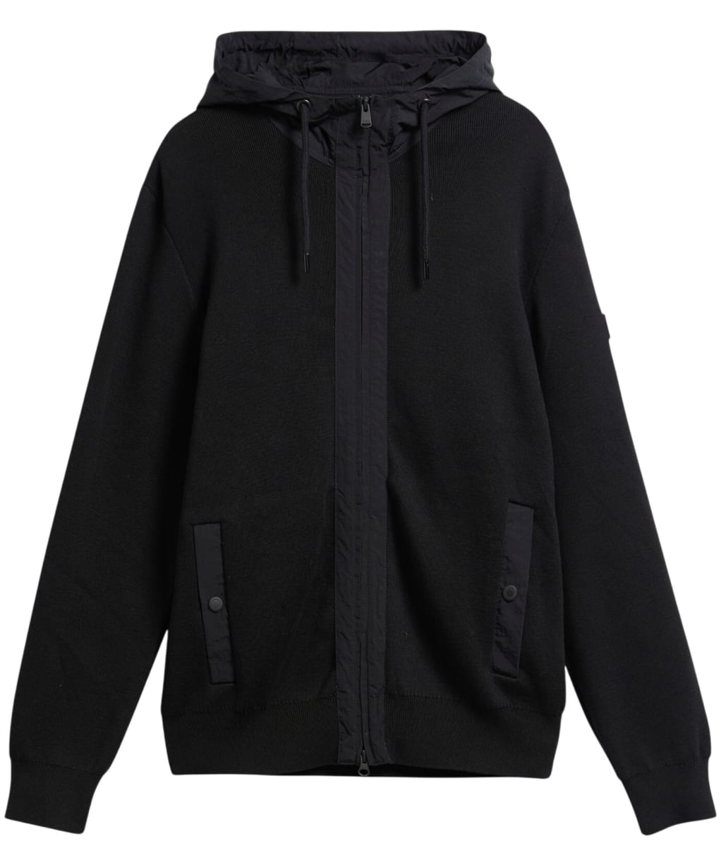 Men's Barbour International Inline Knit Hoodie - Black