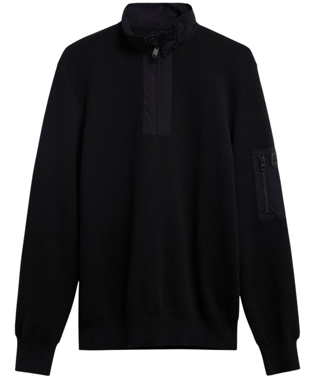 Men's Barbour International Inline Half Zip Jumper - Black