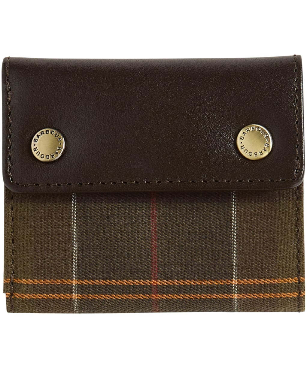 Men's Barbour Benslie Tartan Leather Wallet - Classic Tartan
