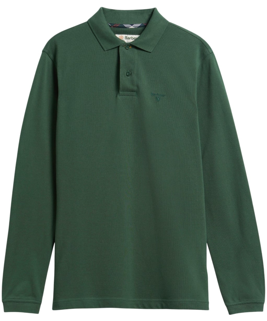 Men’s Barbour L/S Sports Polo Shirt - Sycamore