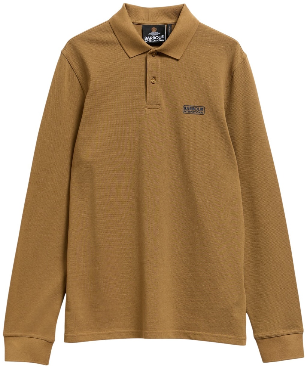 Men's Barbour International Long Sleeve Polo Shirt - Butternut