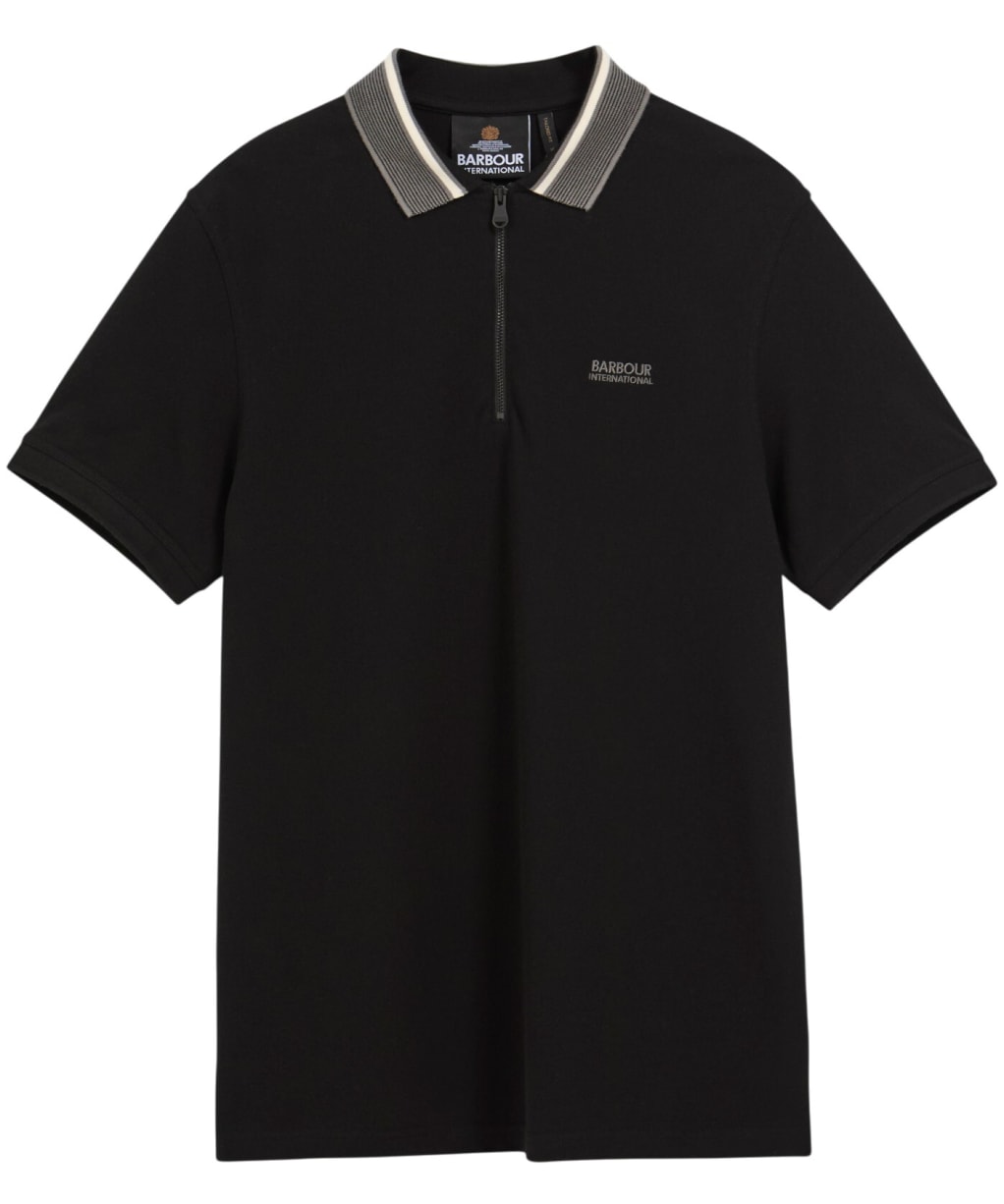 Men's Barbour International Newport Polo Shirt - Black