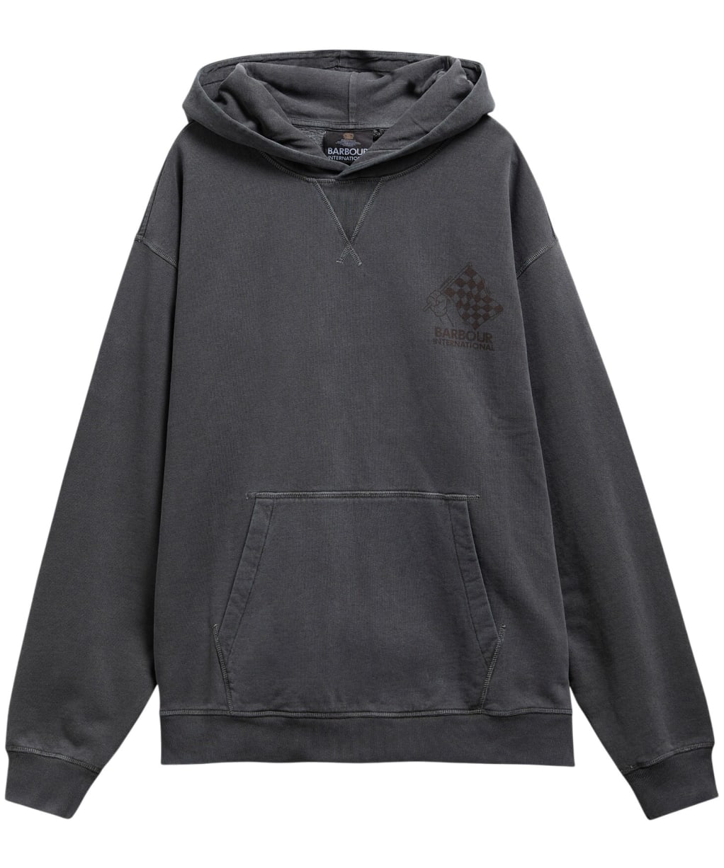 Men's Barbour International Eric Graphic Hoodie - Black