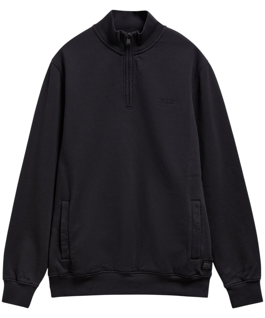 Men's Barbour International 90th Anniversary Half Zip Sweatshirt - Black