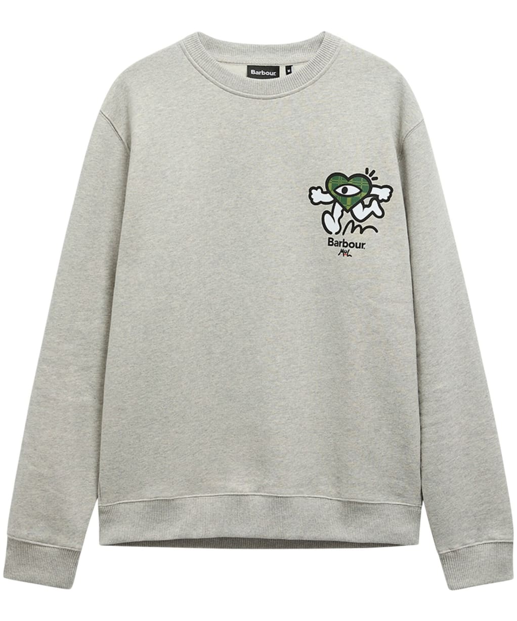 Men's Barbour X MUL Crewneck Sweatshirt - Grey Marl