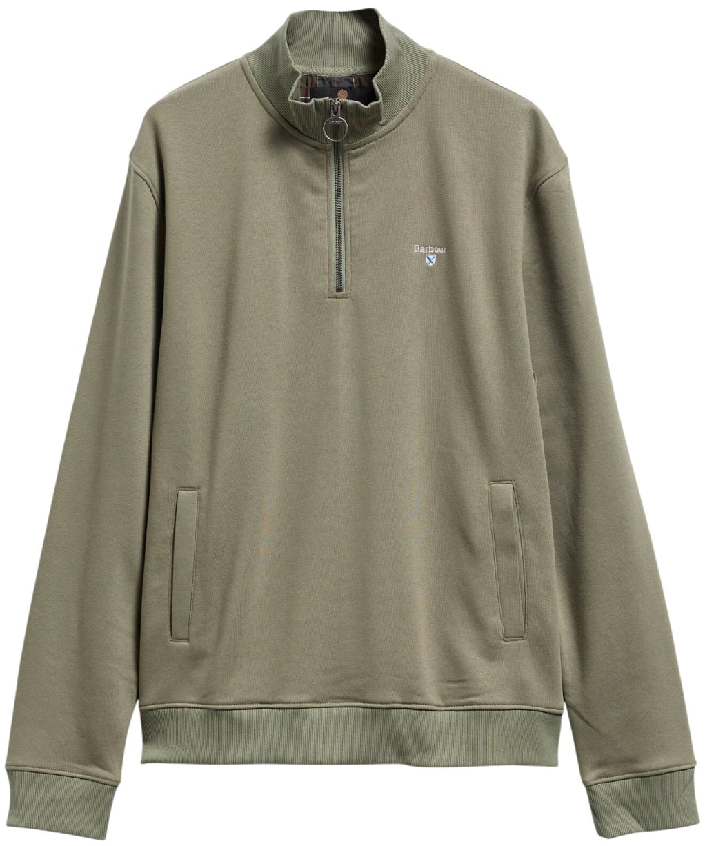 Men's Barbour Desmond Half Zip Sweat - Agave Green