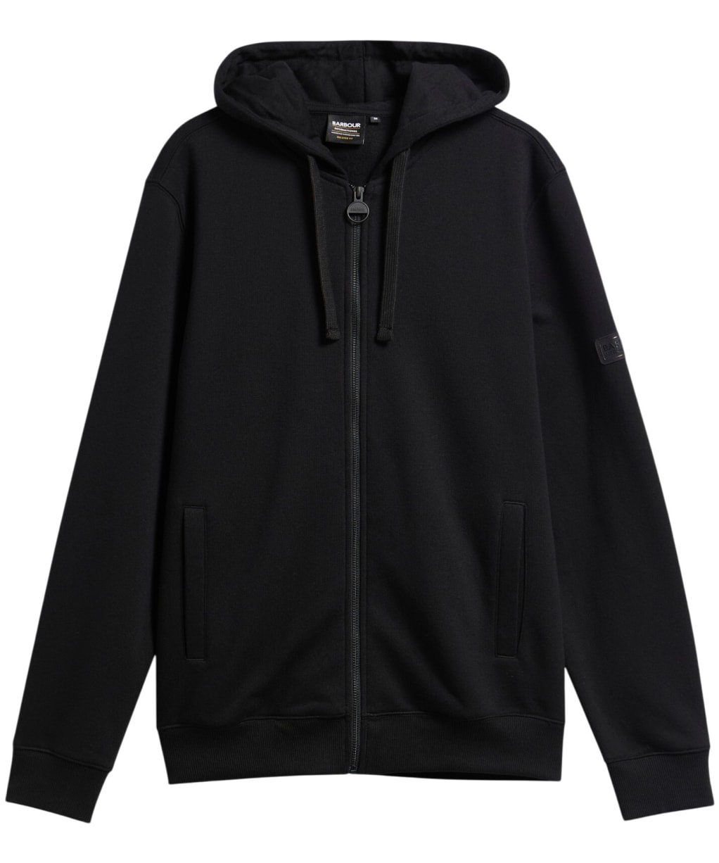 Men's Barbour International Map Zip Through Hoodie - Black