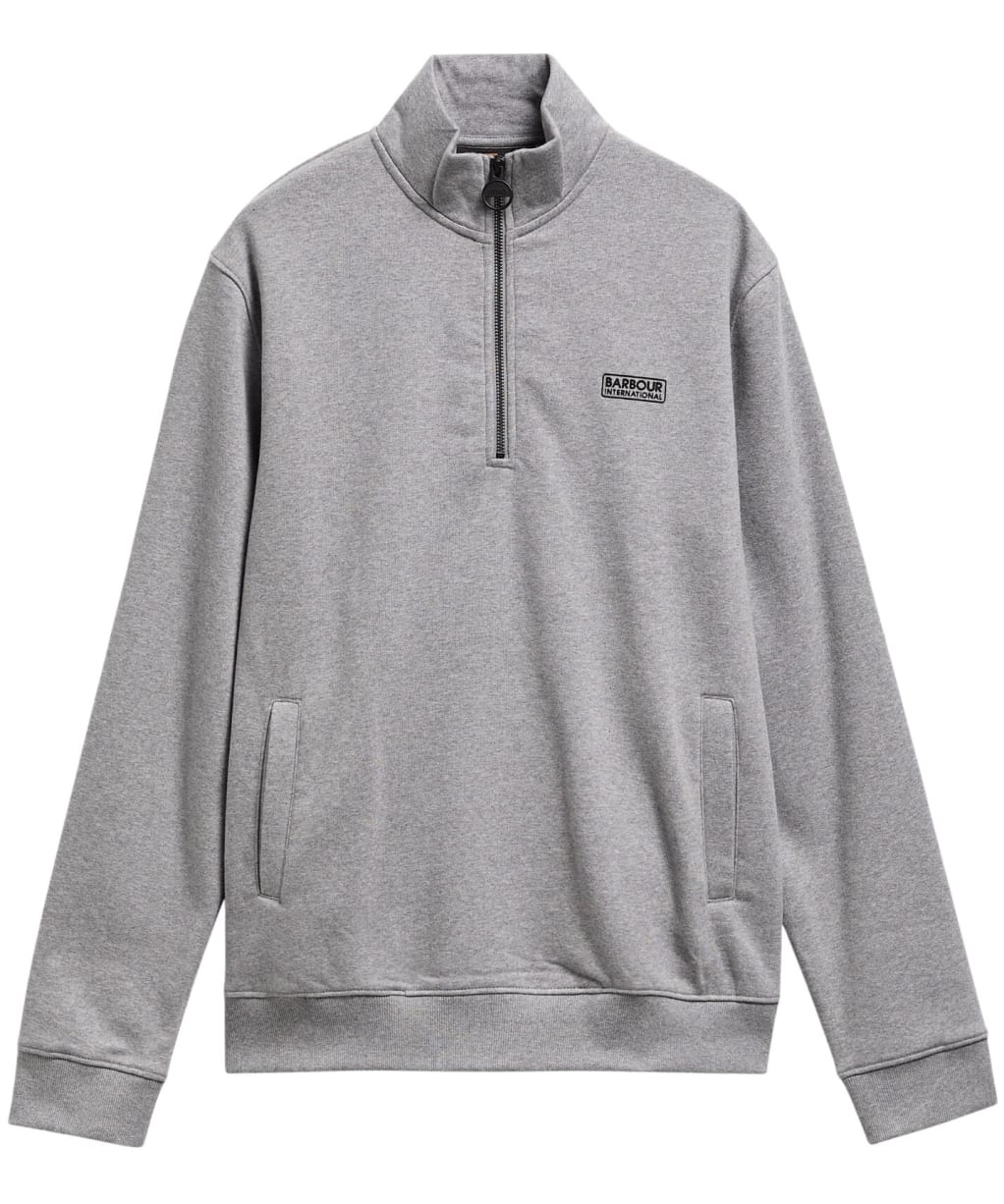 Men's Barbour International Essential Half Zip Sweatshirt - Anthracite Marl