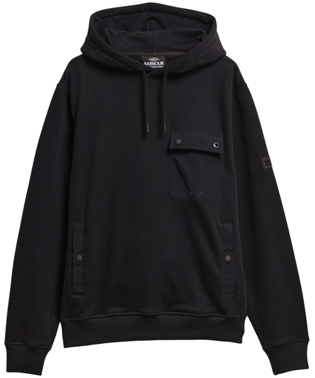 Men's Barbour International Inline Hooded Sweatshirt - Black